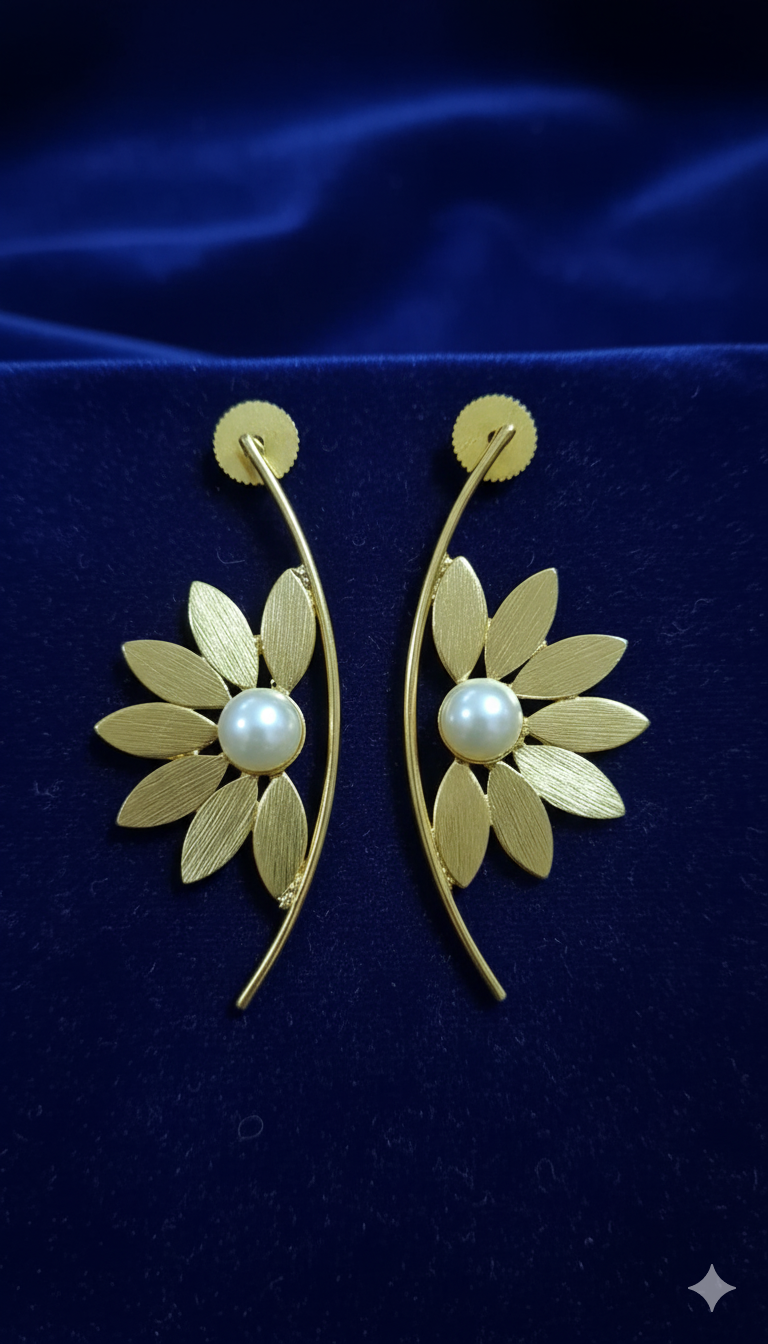 Everydaywear Imitation Gold Pearl Earrings For Women