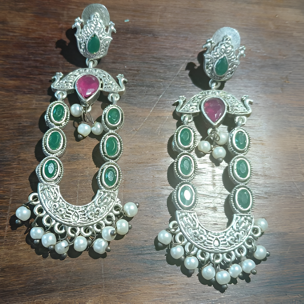 peacock design inspired  kundan