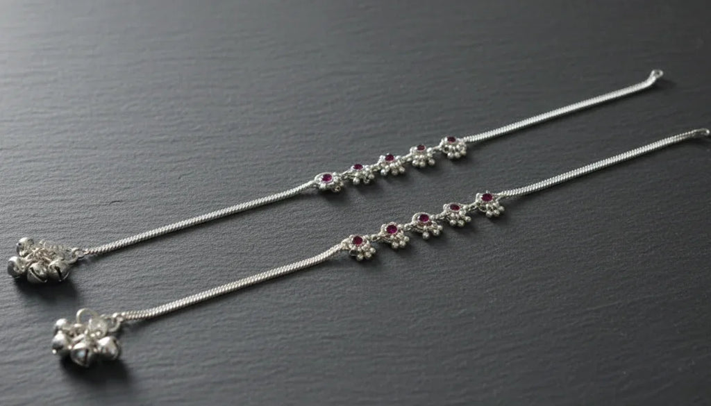 Elegant Silver Anklets for the Modern Professional | [SOOMA]AK00004 - sooma
