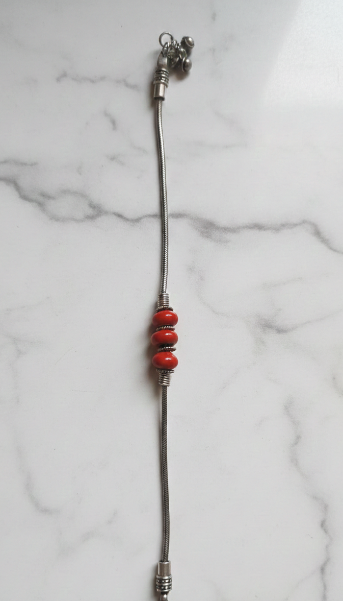 Oxidised Silver Anklets for Women | Daily Wear, AK00012