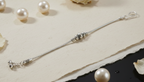 Oxidised silver anklet with adjustable chain, perfect for office wear.