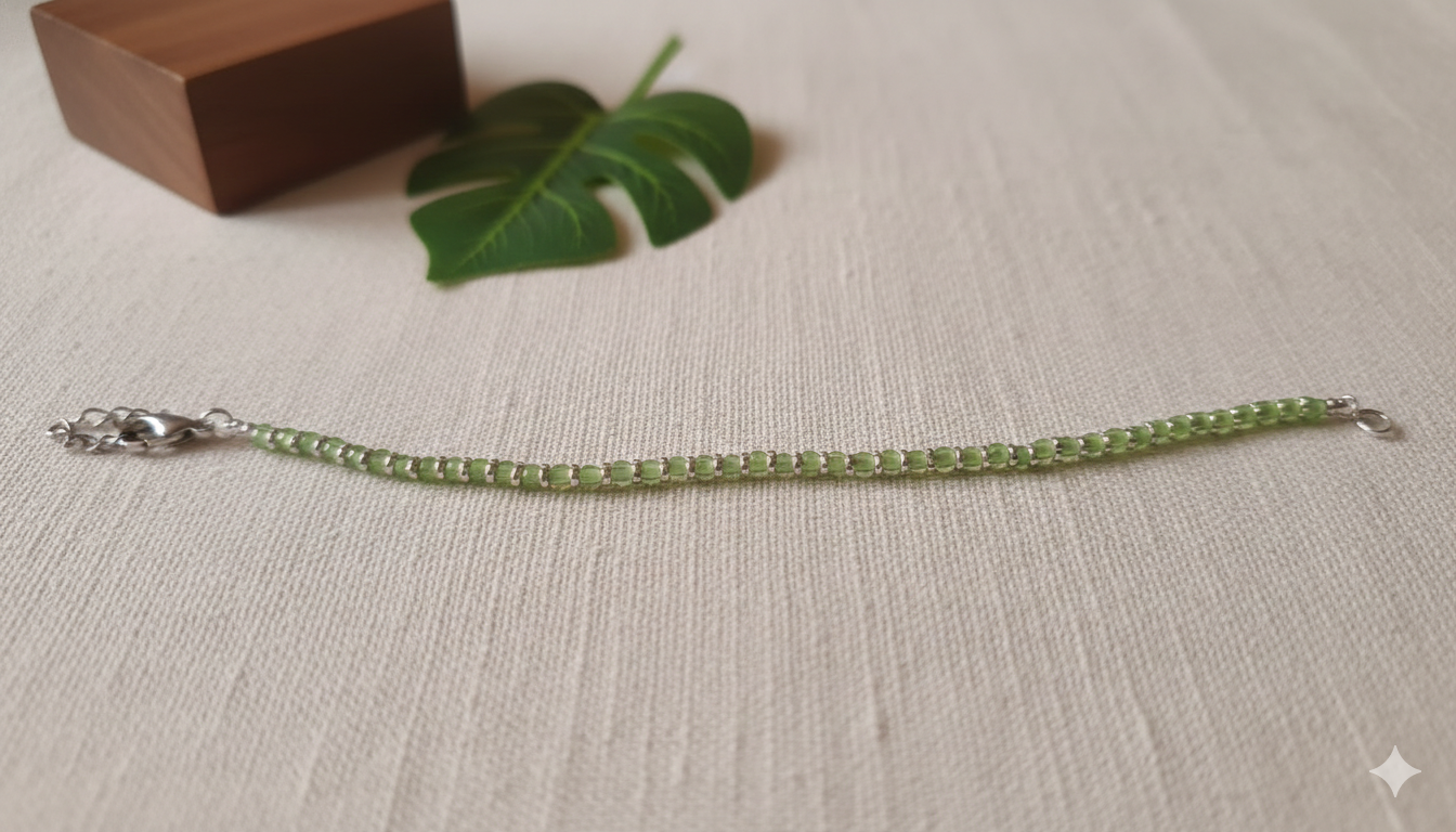 Minimalist Beaded Anklet | Dailywear Office Payal, AK00026