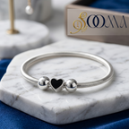 Elegant Silver Heart Anklet | Modern & Versatile, AK00042