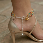 Adjustable Floral Ankle Band | Office Wear Payal, AK00053