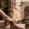 Handcrafted black stone foot jewelry for corporate and ethnic outfits