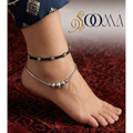 Ankle with sStylish Nazar Anklet Stack for Office Wear, brand 'Soom' visible