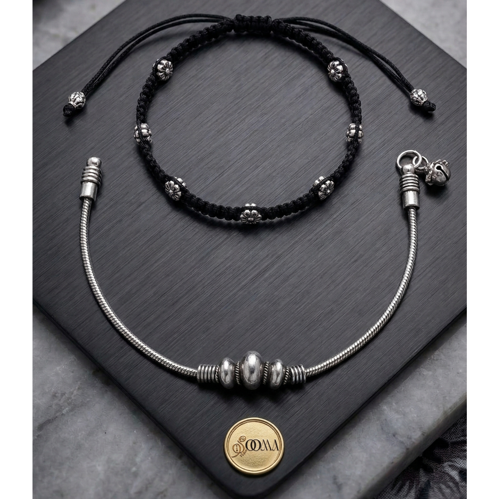 Stylish Nazar Anklet Stack for Office Wear