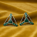 Contemporary Designer Statement Triangle Stud Earrings | Modern Woman Approved, OS00029
