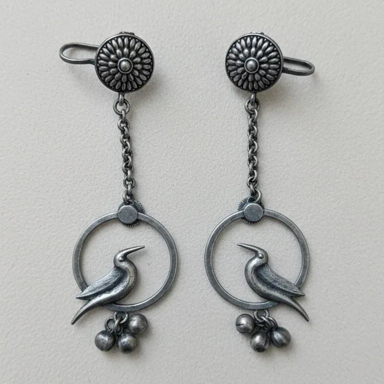Elegant Bird Chain Earcuff | Versatile Office & Evening Jewelry, EC00009 - sooma