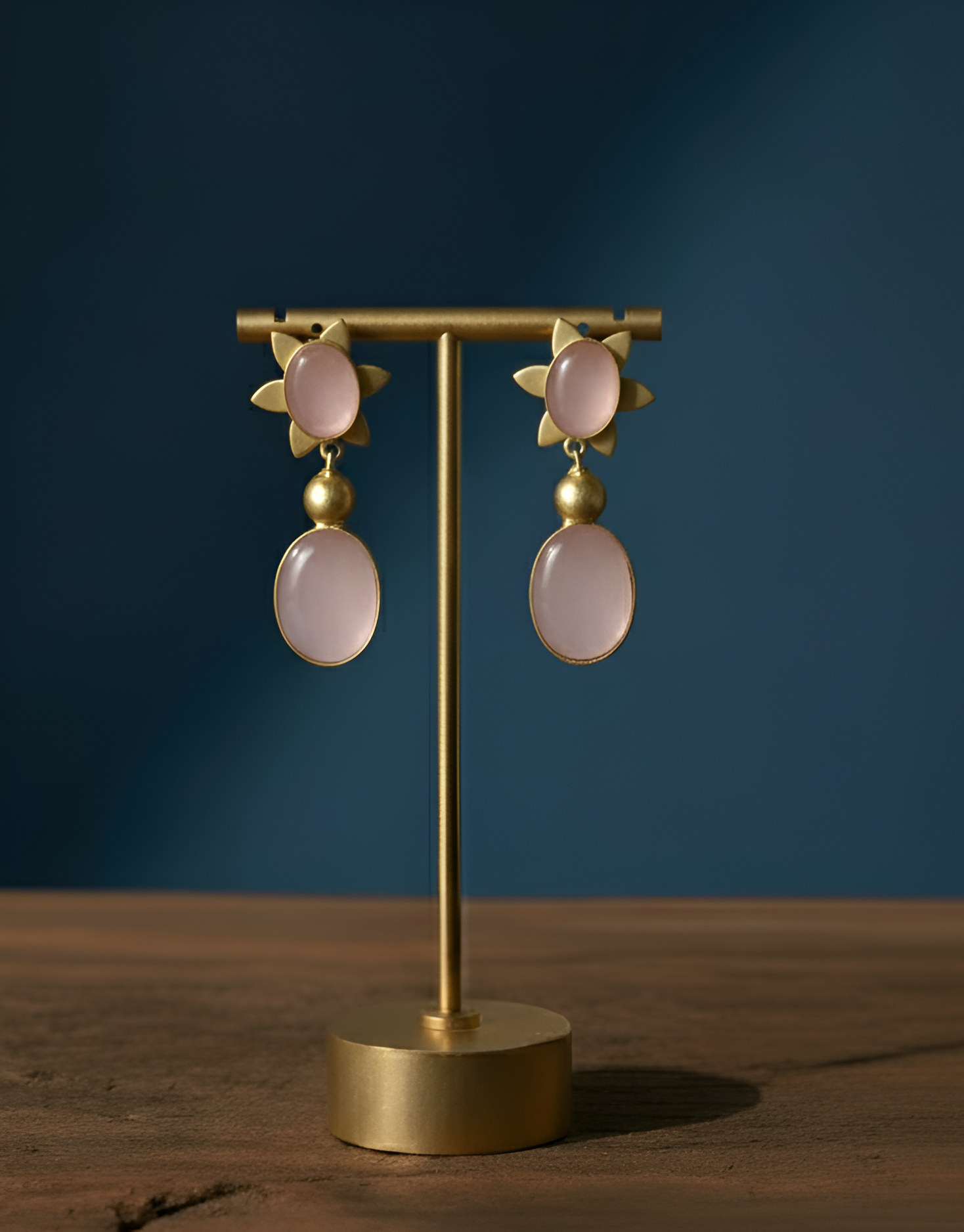 Elegant silver-tone Drop & Dangle Stone Earrings with pink stones, perfect for office or party wear.