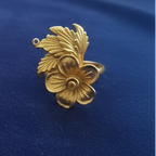 Elegant Pretty Rose Ring, high-quality imitation jewelry for modern women, against a blue background.