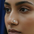 Elegant AD Stone Gold Nose Pin | [SOOMA], NP00004 - sooma