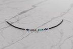 Black Nazaria Anklet for Women | Dailywear Payal, AK00013