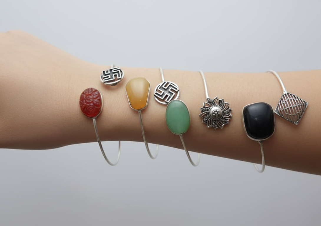 Buy Any 2 Assorted Oxidised Piece Assorted Stone Bracelet For 199 Only