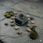 Silver Filigree Floral Toe Ring with Ruby Green Stone | Sooma, TR00007
