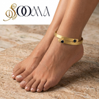 Gold Gemstone Bypass Armlet Bajuband | Sooma, AL00016