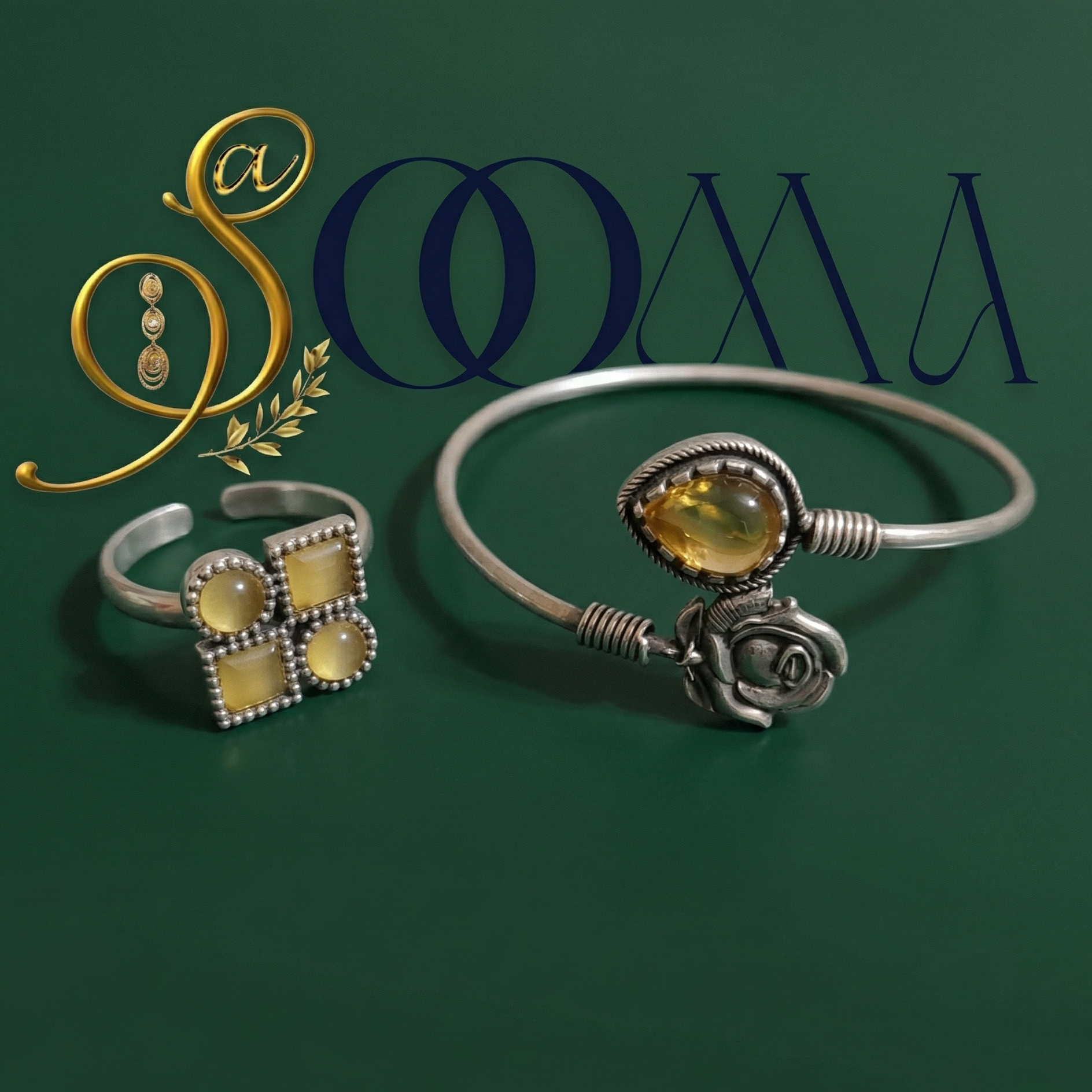 Elegant Anklet and Toe Ring Set in Polished [SOOMA]