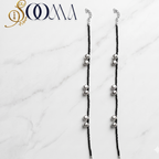 Pair of The Chhan Chhan Minimal Black Bead Ghungroo Anklet | SOOMA, AK00098