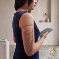 Multi-Layered Silver Chain Armlet |Versatile Statement Arm Cuff, AL00001