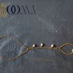 Minimalist floating pearl foot harness chain jewelry for women