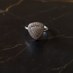 Elegant AD ring for women, sparkling American Diamonds, perfect for office wear and evening events.
