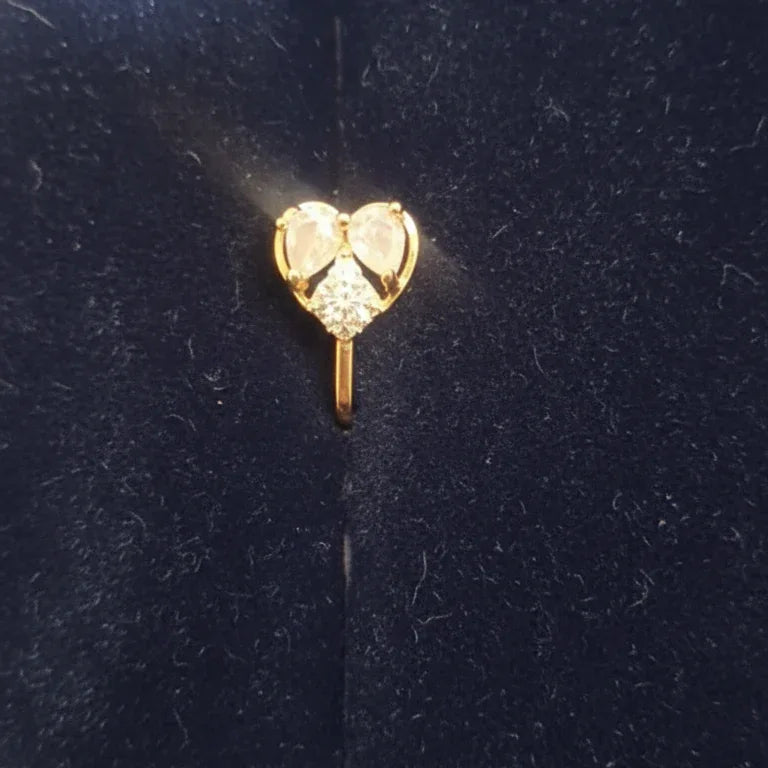 Elegant Heart Clip-On Nose Pin | [SOOMA], NP00012 - sooma