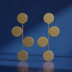 Bohomein Gold Partywear Earrings - Long Circular Design