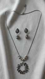 Flower of Life German Silver Necklace