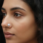 Oxidised Stone Nose Pin | Elegant & Versatile, NP00008 - sooma