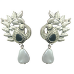 Peacock design Elegant Pearl Drop Earrings | [SOOMA], OS00008