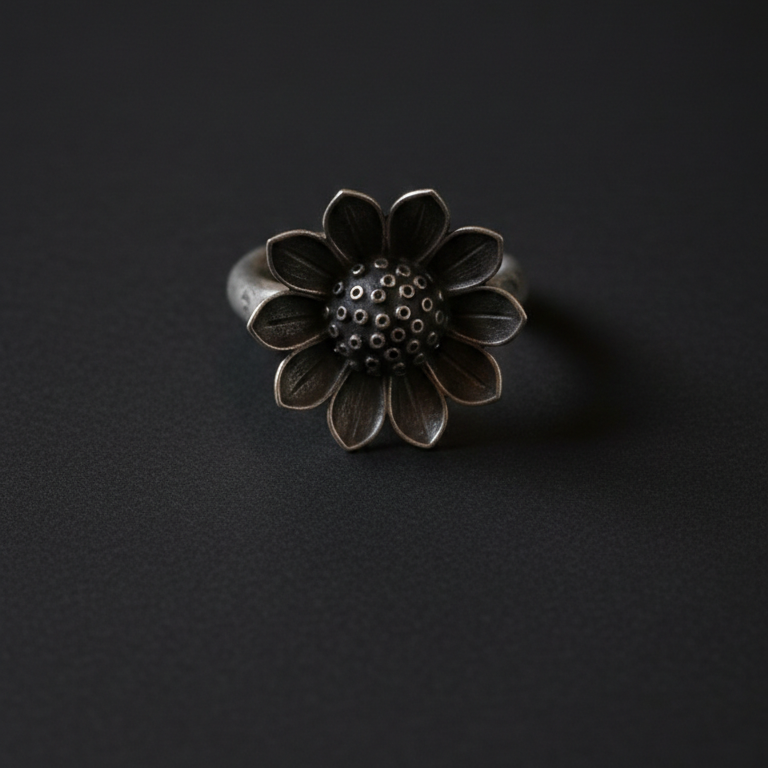 Elegant Brass Floral Ring | Working Woman Jewellery, SOOMA, RG00016