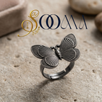 Elegant Brass Floral Ring | Working Woman Jewellery, SOOMA, RG00018