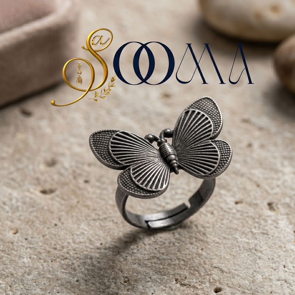 Elegant Brass Floral Ring | Working Woman Jewellery, SOOMA, RG00018