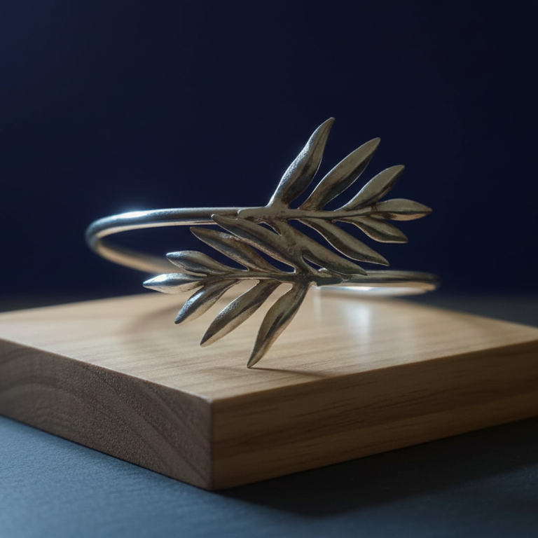 Elegant silver-plated bangle bracelet for everyday wear and special occasions.