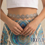Person wearing a Elegant waist chain adding a touch of glamour to professional attire
