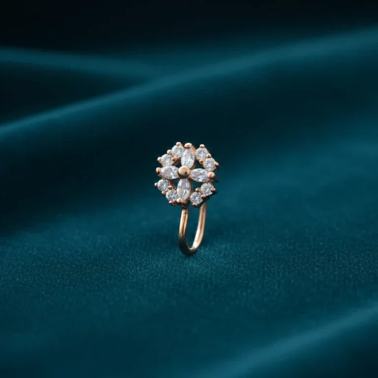 Elegant Gold Plated Nose Pin | Perfect for the Modern Professional, NP00001 - sooma