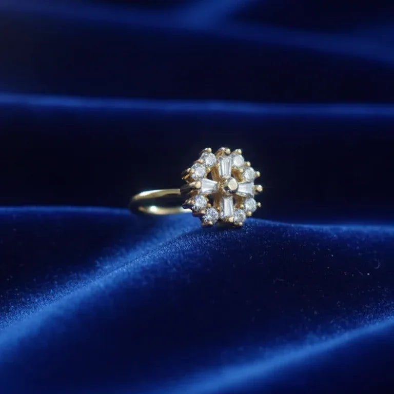 Elegant Gold Plated Nose Pin | Perfect for the Modern Professional, NP00001 - sooma