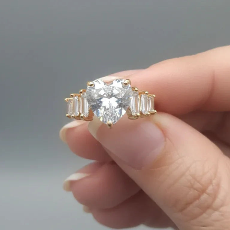 Elegant Heart Rings | Modern Designs for the Contemporary Woman, RG00010 - sooma