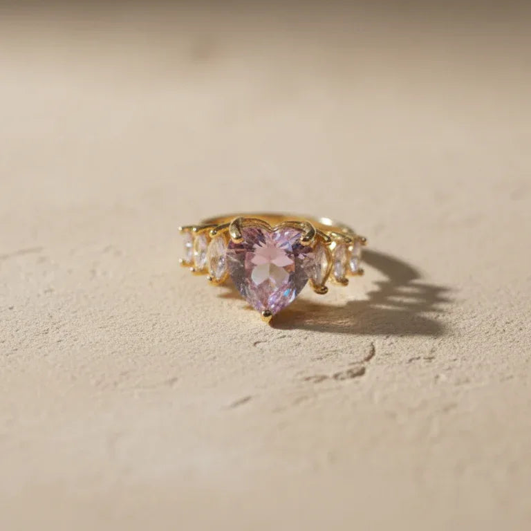 Elegant Heart Rings | Modern Designs for the Contemporary Woman, RG00010 - sooma