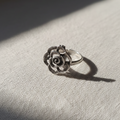 Elegant Oxidized Silver Rose Toe Rings | Sooma Jewels, TR00002