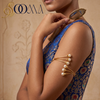 Gold Pearl Bud Bypass Armlet Bajuband | Sooma, AL00014