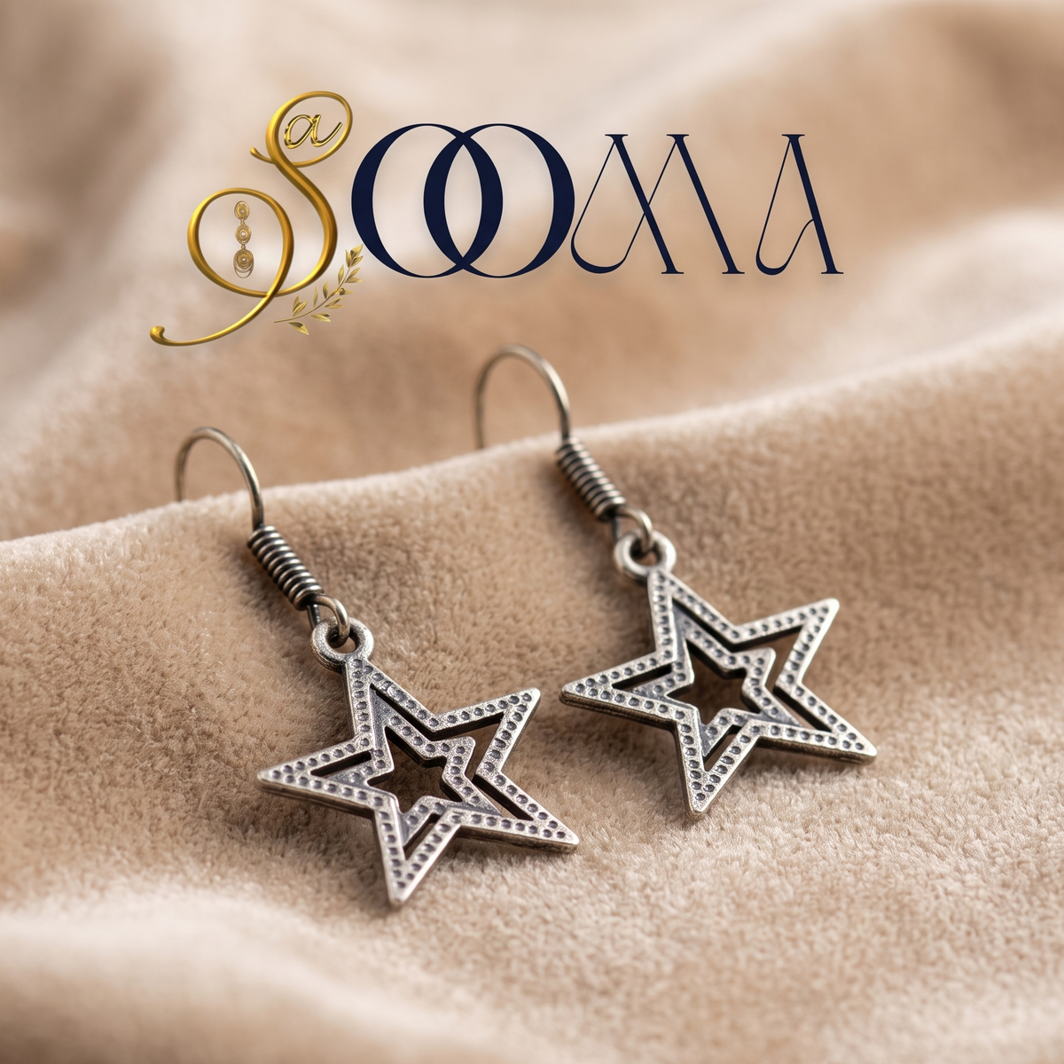 The Sitara Celestial Double-Star Non-Piercing Bugadi Cuff I Sooma, EC00021