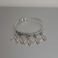Oxidized leaf charm bracelet for western dresses