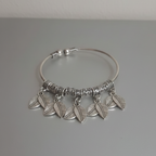 Oxidized leaf charm bracelet for western dresses