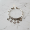 Oxidised Adjustable Charm Bangle