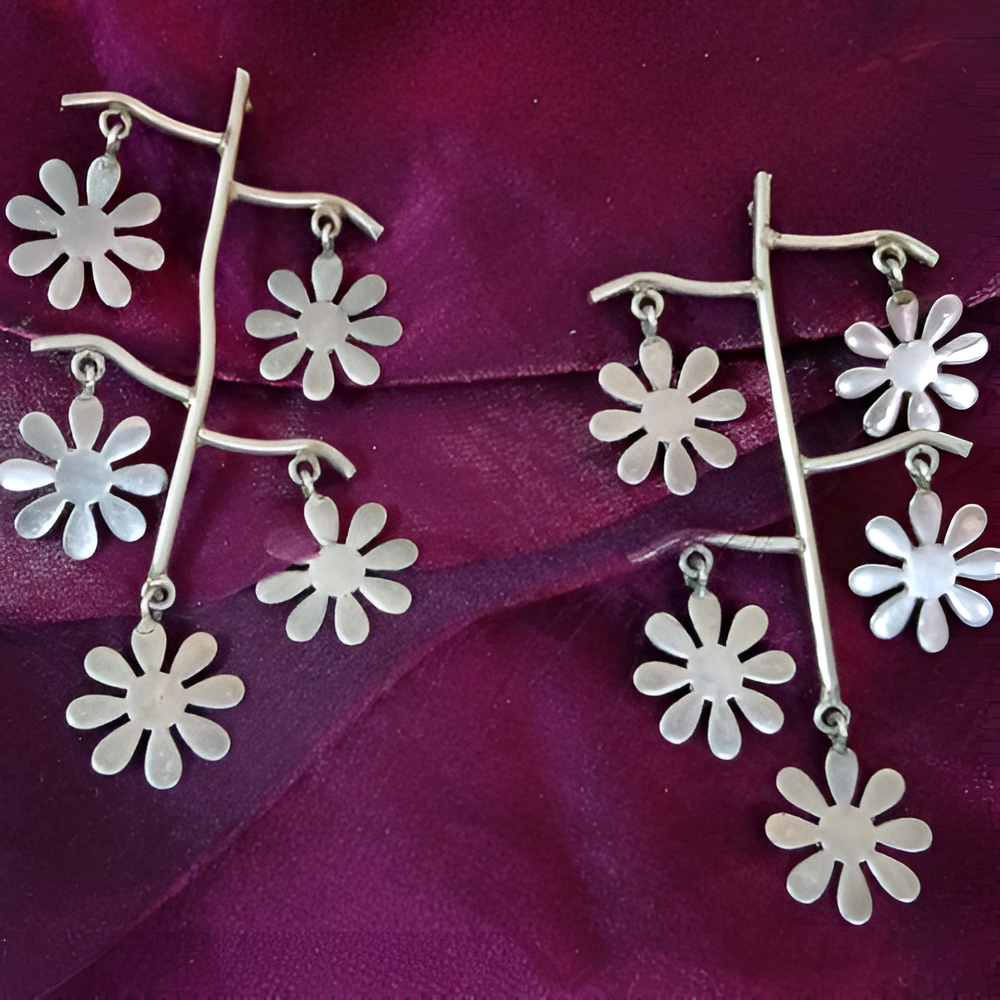 Statement Oxidised Silver Earrings for Women with Contemporary Designs