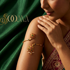 Gold Shahi Flower Armlet Bajuband | Sooma, AL000010